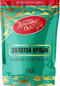 Изображение товара Какао-порошок Красный Октябрь Золотой ярлык 185г