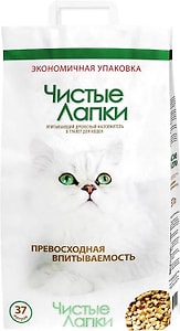 Изображение товара Наполнитель для кошачьего туалета Чистые лапки древесный 37л 13.5кг