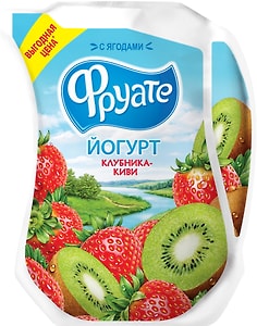 Изображение товара Йогурт питьевой Фруате Клубника-киви 1.5% 950г