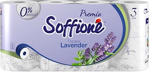 Изображение товара Туалетная бумага Soffione Premio Toscana Lavender 3 слоя 8 рулонов