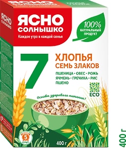 Изображение товара Хлопья Ясно солнышко 7 злаков 400г