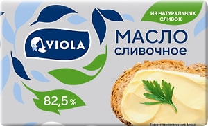 Изображение товара Масло сладко-сливочное Viola 82.5% 150г