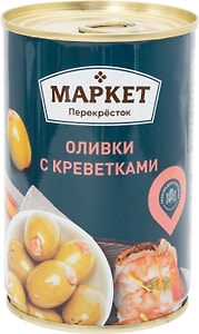 Изображение товара Оливки Маркет Перекресток с креветками 300г