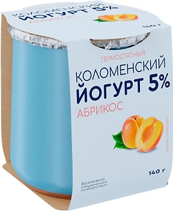 Изображение товара Йогурт Коломенский Абрикос 5% 140г