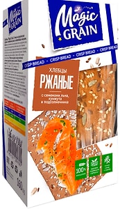 Изображение товара Хлебцы Magic Grain ржаные с семенами льна кунжута подсолнечника 160г