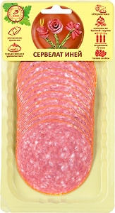 Изображение товара Колбаса Иней Сервелат варено-копченая нарезка 150г