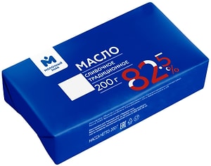 Изображение товара Масло сливочное Молочный Знак Традиционное 82.5% 200г