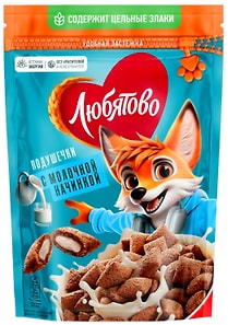 Изображение товара Подушечки Любятово С молочной начинкой 220г