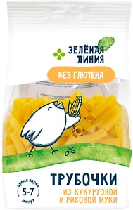 Изображение товара Макароны Зеленая Линия из рисовой и кукурузной муки Трубочки 250г