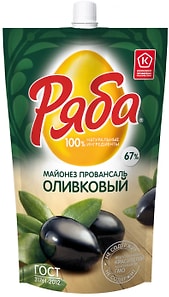 Изображение товара Майонез Ряба Провансаль Оливковый 67% 330г