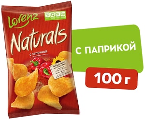 Изображение товара Чипсы Lorenz Naturals с паприкой 100г