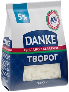 Изображение товара Творог Danke рассыпчатый 5% 350г