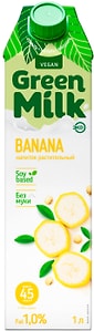 Изображение товара Напиток соевый Green Milk Банановый 1л