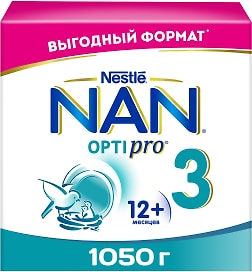 Изображение товара Молочко детское NAN 3 OptiPro с 12 месяцев 1050г