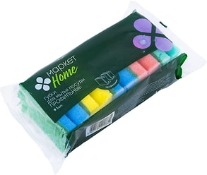 Изображение товара Губки для мытья посуды Маркет Home профильные 5шт