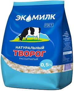 Изображение товара Творог Экомилк рассыпчатый обезжиренный 0.5% 350г