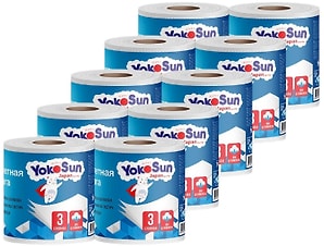 Изображение товара Туалетная бумага YokoSun 3 слоя 10шт