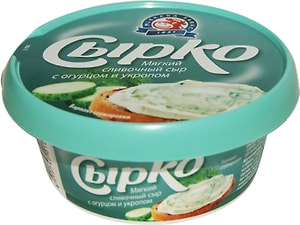 Изображение товара Сыр мягкий Сырко с огурцом и укропом 55% 100г