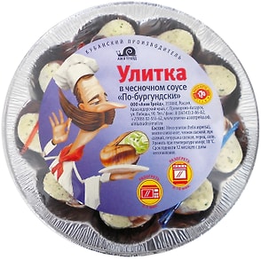 Изображение товара Улитка Азов Трейд По-бургундски в чесночном соусе 170г