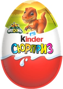 Изображение товара Яйцо с игрушкой Kinder Сюрприз из молочного шоколада в ассортименте 20г