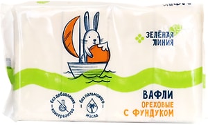 Изображение товара Вафли Зеленая Линия Ореховые с фундуком 150г