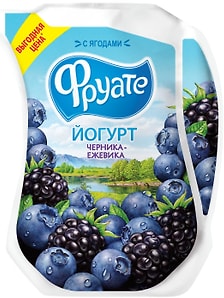 Изображение товара Йогурт питьевой Фруате Черника и Ежевика 1.5% 950г