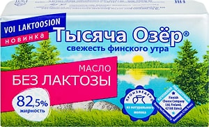 Изображение товара Масло Тысяча озер безлактозное 82.5% 150г
