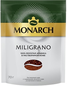 Изображение товара Кофе молотый в растворимом Monarch Miligrano 70г