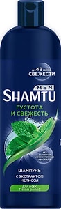 Изображение товара Шампунь для волос Shamtu мужской Густота и свежесть с экстрактом мелиссы 500мл