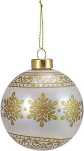 Изображение товара Шар елочный Miland Золотистые снежинки 8см