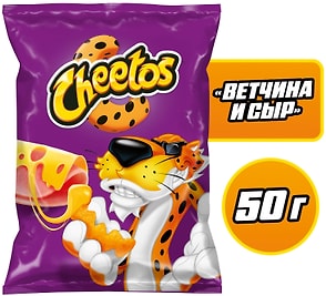 Изображение товара Снеки кукурузные Cheetoss Ветчина и Сыр 50г