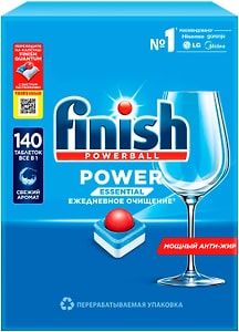 Изображение товара Таблетки для посудомоечных машин Finish Power Essential 140шт