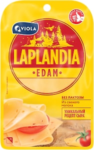 Изображение товара Сыр Laplandia полутвердый Эдам 45% нарезка без лактозы 120г