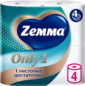 Изображение товара Туалетная бумага Zemma Only1 4 слоя 4шт