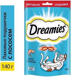 Изображение товара Лакомство для кошек Dreamies с лососем 140г
