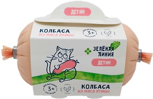 Изображение товара Колбаса Зеленая линия из мяса птицы вареная для питания детей 240г
