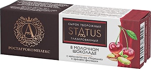 Изображение товара Сырок Ростагрокомплекс творожный глазированный с черешней фисташками в молочном шоколаде 26% 50г