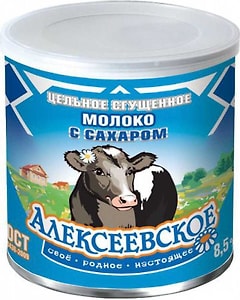 Изображение товара Молоко сгущенное Алексеевское с сахаром 360г