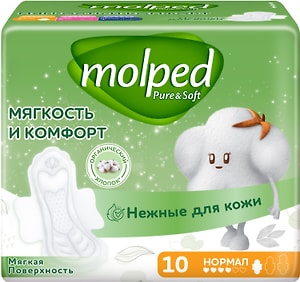 Изображение товара Прокладки Molped Pure&Soft Normal 10шт