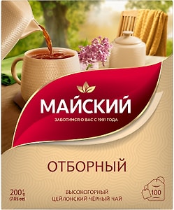 Изображение товара Чай черный Майский Отборный Цейлонский 100*2г