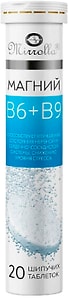 Изображение товара БАД Магний B6 + В9 Mirrolla со вкусом ягодный микс 20 таблетки