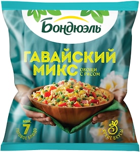 Изображение товара Смесь овощная Бондюэль Гавайский микс с рисом 400г