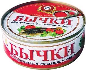 Изображение товара Бычки Пролив обжаренные в томатном соусе 240г