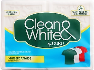 Изображение товара Мыло хозяйственное Clean&White универсальное 2шт*120г