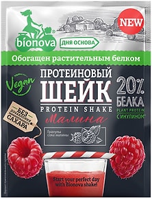Изображение товара Шейк Bionova протеиновый с малиной 25г