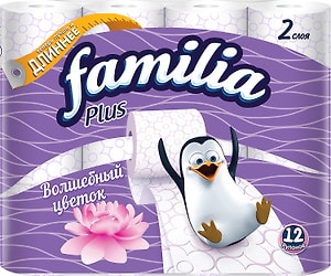 Изображение товара Туалетная бумага Familia Plus Волшебный цветок 12 рулонов 2 слоя