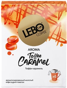 Изображение товара Кофе молотый Lebo в дрип-пакетах Toffee Caramel 6шт