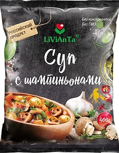 Изображение товара Суп Livianta с шампиньонами 400г