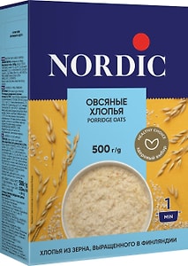 Изображение товара Хлопья Nordic Овсяные 500г