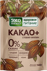 Изображение товара Напиток Экологика Какао Плюс растворимый 140г